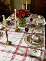 Een vroeg XXe eeuws, laat Napoleon III, damast tafellinnen, Antiek en Kunst