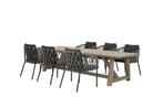 Amalfi Ravello dining tuinset  250x100xH76 cm 7 delig rope, Tuin en Terras, Ophalen of Verzenden, Nieuw