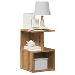 vidaXL Nachtkastjes 2 st 35x35x55cm bewerkt hout artisanaal, Verzenden, Nieuw, Hout