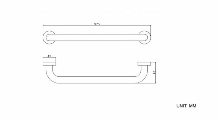 Wiesbaden Domo rechte badgreep chroom, Doe-het-zelf en Verbouw, Sanitair, Ophalen of Verzenden