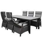 Tunis Angora dining tuinset 220x100x74,5 cm 7 delig, Ophalen of Verzenden, Nieuw