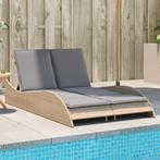 vidaXL Ligbed met kussens 114x205x73 cm poly rattan beige, Tuin en Terras, Ligbedden, Verzenden, Nieuw