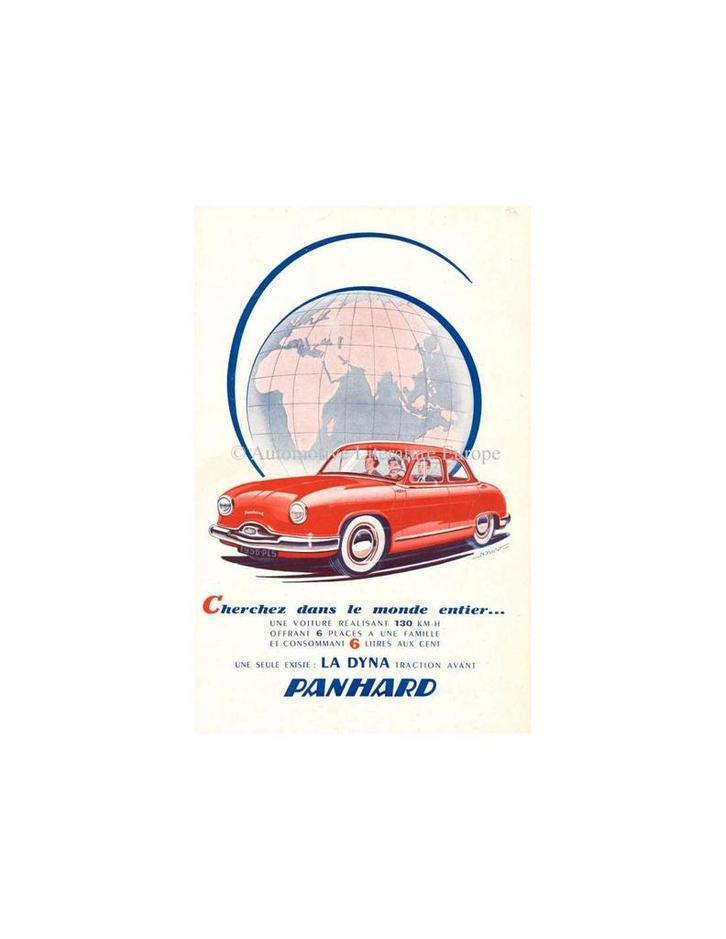 1956 PANHARD DYNA BROCHURE FRANS, Boeken, Auto's | Folders en Tijdschriften