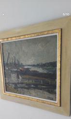 Juul Decort (1918 - 1999 ) - Boten bij een fabrieksterrein