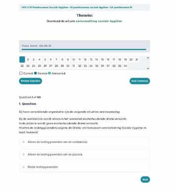 Proefexamens sociale hygiëne SVH beschikbaar voor biedingen
