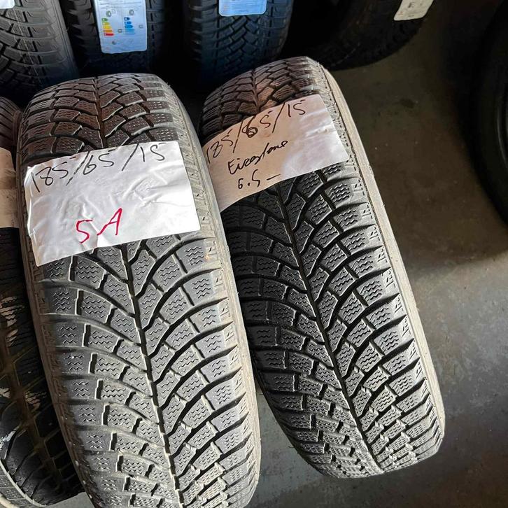 2 x Firestone 185-65-15 Winterbanden 6,5mm, Auto-onderdelen, Banden en Velgen, 15 inch, Winterbanden, 185 mm, Personenwagen, Gebruikt