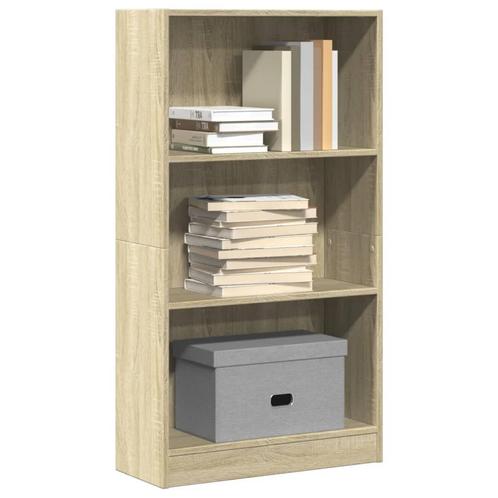 vidaXL Boekenkast 60x24x109 cm bewerkt hout sonoma, Huis en Inrichting, Kasten | Boekenkasten, Nieuw, Overige houtsoorten, Verzenden