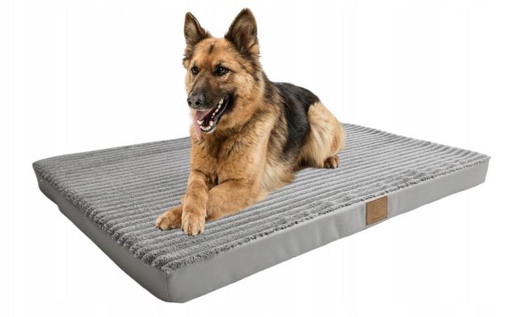 Hondenkussen groot - 100x70x7 cm - hondenbed - grijs cord..., Dieren en Toebehoren, Hondenmanden, Nieuw, Ophalen of Verzenden