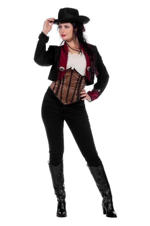Cowboy Kostuum Dames 3 delig, Kleding | Dames, Carnavalskleding en Feestkleding, Nieuw, Verzenden