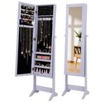 Sieradenkast met spiegel - Passpiegel - Spiegelkast - Paars, Verzenden, Zo goed als nieuw