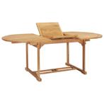 vidaXL Tuintafel verlengbaar 150-200x100x75 cm massief, Verzenden, Nieuw, Teakhout