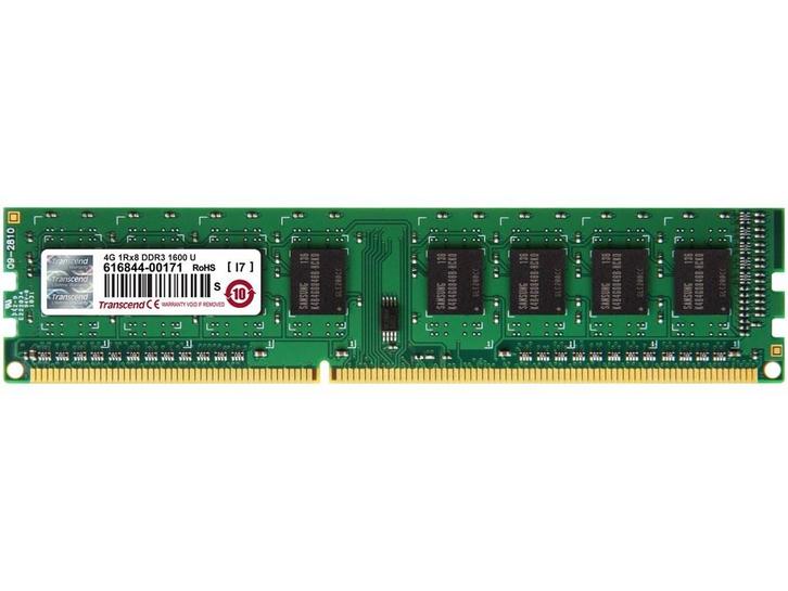 Transcend 660803-2449 – 4GB DDR3 1600MHz DIMM Desktop, Computers en Software, RAM geheugen, Nieuw, Ophalen of Verzenden