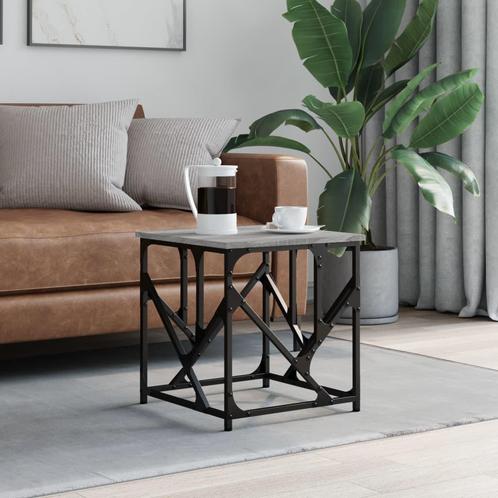 vidaXL Salontafel 45x45x47,5 cm bewerkt hout grijs sonoma, Huis en Inrichting, Tafels | Salontafels, 50 tot 100 cm, Nieuw, Overige houtsoorten