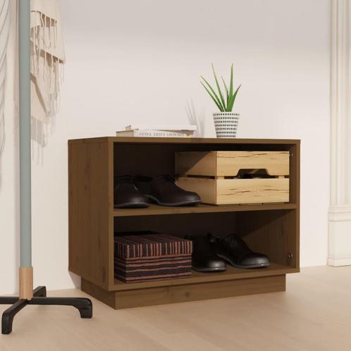 vidaXL Schoenenkast 60x34x45 cm massief grenenhout, Huis en Inrichting, Kasten | Schoenenrekken, Nieuw, Verzenden