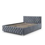 Gestoffeerd Bed Nizza - 140 x 200 cm - Grijs - LED Verlichti, Huis en Inrichting, Slaapkamer | Bedden, Verzenden, Nieuw