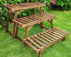 Decoratieve Houten Plantenstandaard 3 Lagen Binnen en Buiten, Tuin en Terras, Kassen, Verzenden, Nieuw