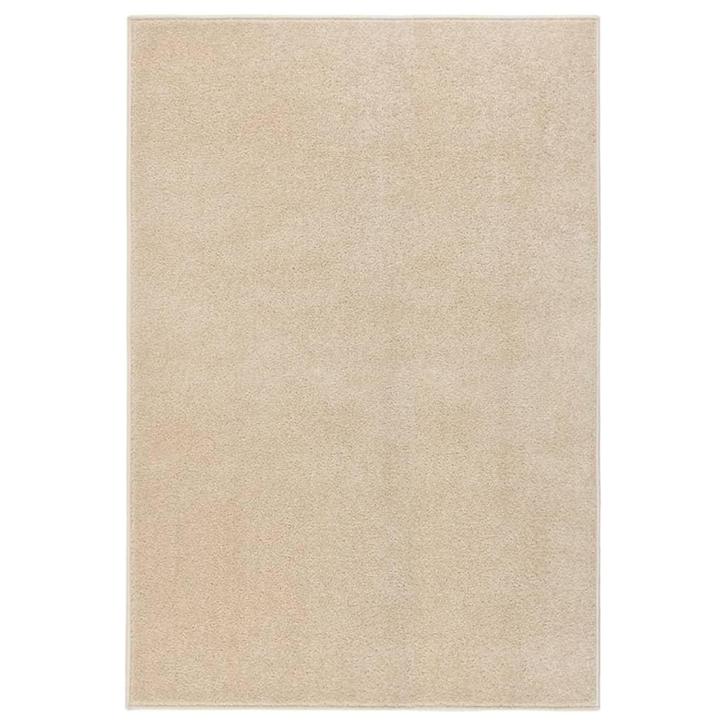 vidaXL Vloerkleed kortpolig 160x230 cm beige, Huis en Inrichting, Stoffering | Tapijten en Kleden, Beige, Nieuw, Verzenden