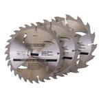 Silverline Cirkelzaagblad set - 150 mm - 16, 24, 30 tande..., Ophalen of Verzenden, Nieuw