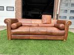 Bank BAXTER Alfred P bankstel 240cm bruin buffel leer sofa, Design, Zo goed als nieuw, Rechte bank, Leer