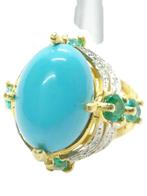 Zonder Minimumprijs - Ring - 9 kt. Geel goud, Zilver, Sieraden, Tassen en Uiterlijk, Ringen, Nieuw