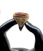 Ring met natuurlijke Baltische barnsteen in sterling zilver
