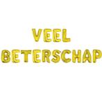Folie ballonnen set Veel Beterschap goud met Bloem, Hobby en Vrije tijd, Feestartikelen, Verzenden, Nieuw, Versiering, Overige