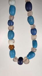 Halsketting en parels, pâte de verre, bergkristal - Dogon -