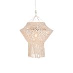 Landelijke hanglamp macramé 90 cm - Macra, Nieuw, Overige materialen, Landelijk, 75 cm of meer