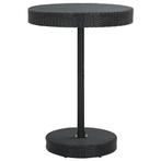 vidaXL Tuintafel 75,5x106 cm poly rattan zwart, Tuin en Terras, Tuintafels, Verzenden, Nieuw