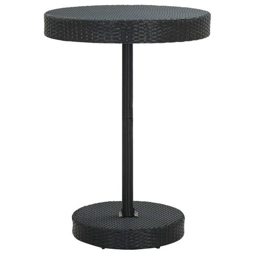 vidaXL Tuintafel 75,5x106 cm poly rattan zwart, Tuin en Terras, Tuintafels, Nieuw, Verzenden