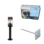 Buitenlamp zwart met grondpin en kabelmof 50cm IP44 - Gleam, Nieuw, Overige materialen, 50 tot 250 watt