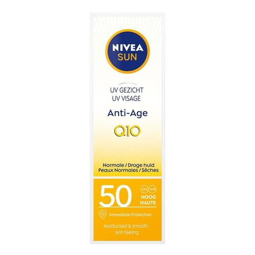 NIVEA Sun Uv Face Anti-Age Q10 SPF50 Zonnecrème, Sieraden, Tassen en Uiterlijk, Uiterlijk | Lichaamsverzorging, Nieuw, Verzenden