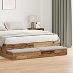 vidaXL Bedlades met lade Oud hout 150 x 36,5 x 16,5 cm, Verzenden, Nieuw, Hout, Minder dan 45 cm