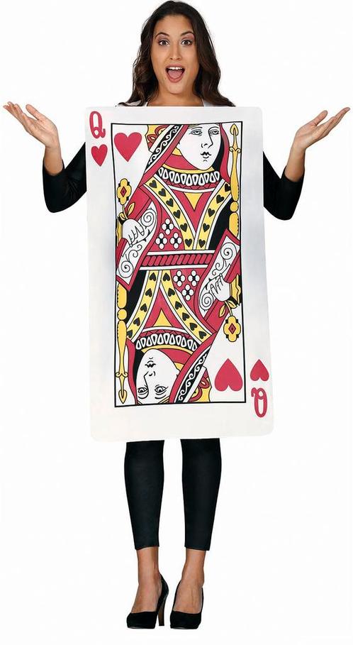 Harten Koningin Kaart Kostuum L, Kleding | Heren, Carnavalskleding en Feestkleding, Nieuw, Verzenden