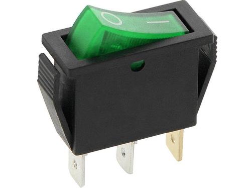Schakelaar - groen - 12 volt - 20A - verlicht, Doe-het-zelf en Verbouw, Elektra en Kabels, Schakelaar, Nieuw, Ophalen of Verzenden