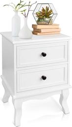 Nachtkastje - Ladekast slaapkamer - 49x34.5x30 cm - Wit - Mi, Huis en Inrichting, Slaapkamer | Nachtkastjes, Verzenden, Zo goed als nieuw
