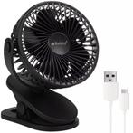 Ruhhy draadloze ventilator zwart met USB oplaadbare batte..., Witgoed en Apparatuur, Ophalen of Verzenden, Nieuw
