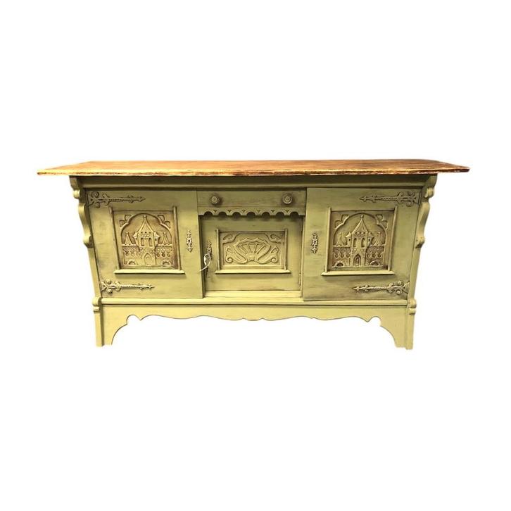 Prachtig middeleeuws kasteel dressoir met prachtig hout, Huis en Inrichting, Overige Huis en Inrichting, Ophalen of Verzenden