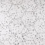 Vloertegel / wandtegel tempo hexagon terrazzo wit zwart, Doe-het-zelf en Verbouw, Tegels, Nieuw, Keramiek, Ophalen of Verzenden