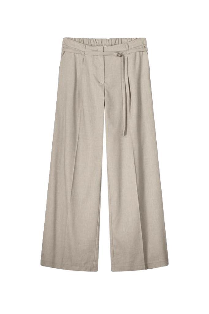 -50% Summum  Summum 4s2767-12157 trousers wide linen blend t, Kleding | Dames, Broeken en Pantalons, Beige, Nieuw, Verzenden