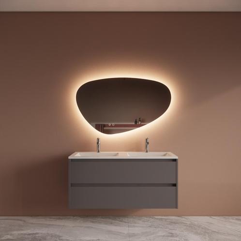 Badmeubelset BWS Riga Met Asia Wastafel Wit 120 cm Leigrijs, Doe-het-zelf en Verbouw, Sanitair, Bad, Nieuw, Ophalen of Verzenden