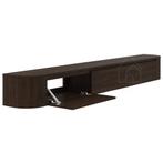 Dulce curved TV-Meubel zwevend walnut 240 cm, Huis en Inrichting, Kasten | Televisiemeubels, Overige materialen, Nieuw, Ophalen of Verzenden