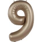 9 Jaar Cijfer Ballon Goud 86cm, Verzenden, Nieuw