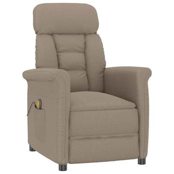 vidaXL Massagestoel Taupe Microfibre Stof beschikbaar voor biedingen
