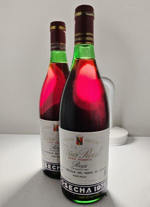 1976 C.V.N.E. Viña Real - Rioja Gran Reserva - 2 Flessen, Verzamelen, Wijnen