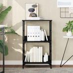 vidaXL Boekenkast 50x33x82 cm bewerkt hout zwart, Huis en Inrichting, Verzenden, Nieuw, 50 tot 100 cm, Minder dan 100 cm
