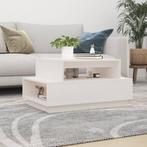 vidaXL Salontafel 80x55x40,5 cm massief grenenhout wit, 50 tot 100 cm, Verzenden, Nieuw, 50 tot 100 cm