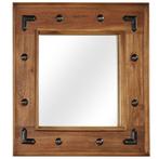 vidaXL Spiegel 50x50 cm massief acaciahout, Huis en Inrichting, Woonaccessoires | Spiegels, Verzenden, Nieuw