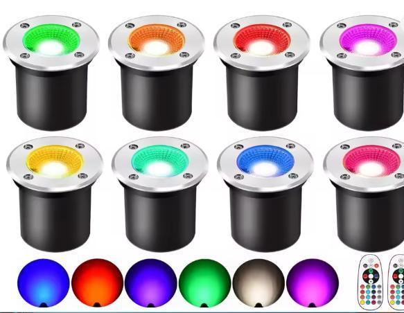 RGBW LED Grondspot 10W – Waterdichte Tuinlamp 12V, Tuin en Terras, Buitenverlichting, Nieuw, Verzenden