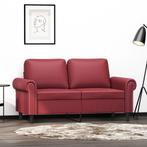vidaXL Tweezitsbank 120 cm kunstleer wijnrood, Verzenden, 150 tot 200 cm, Leer, Nieuw